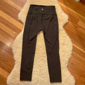 Lululemon All The Right Places Crop II dark olive green